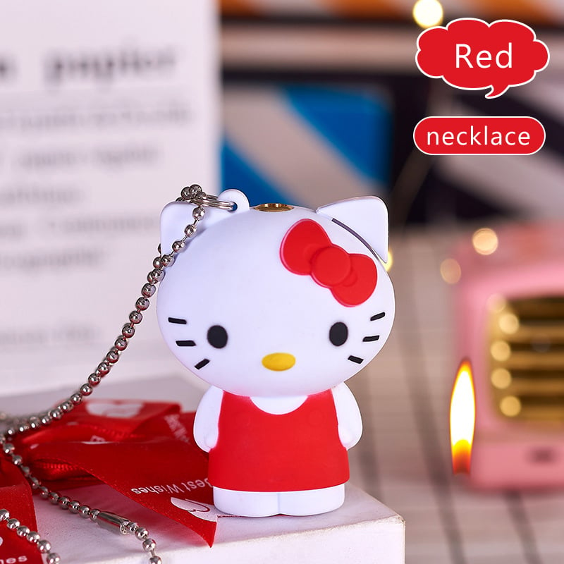 kitty lighter with keychain and necklace