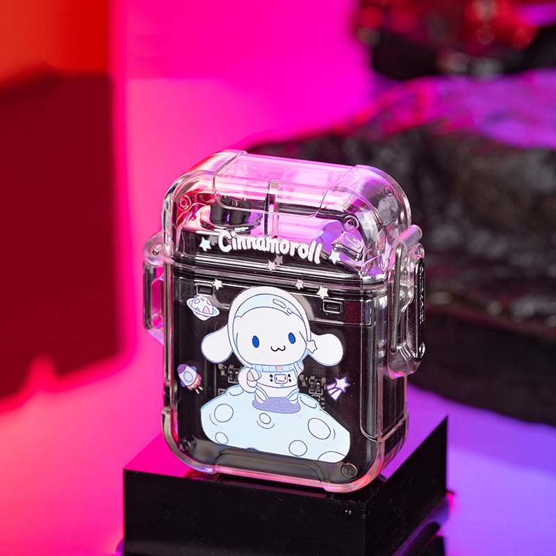 Cute cartoon arc lighter waterproof and windproof with flash
