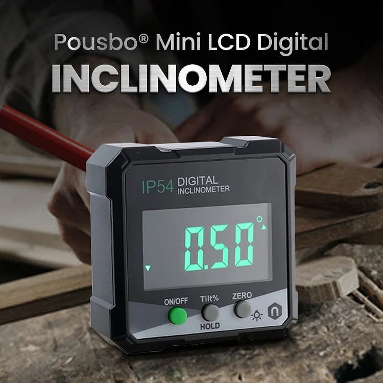 Pousbo® Mini LCD digitale hellingsmeter, hoekmeter
