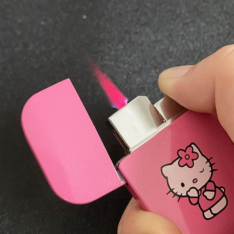 High quality pink flame Kitty lighter